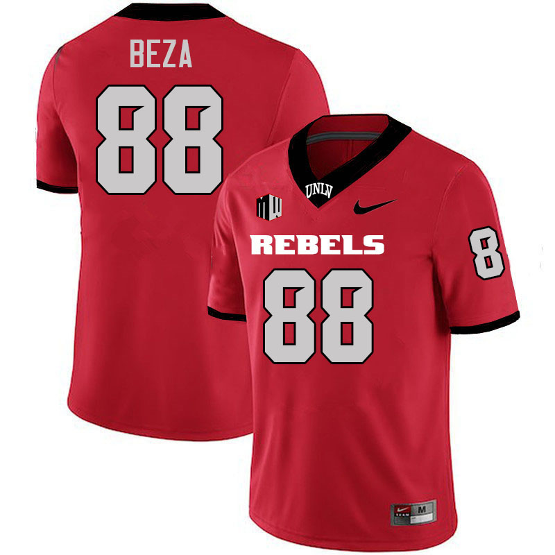 Men #88 Jacob Beza UNLV Rebels College Football Jerseys Stitched-Scarlet